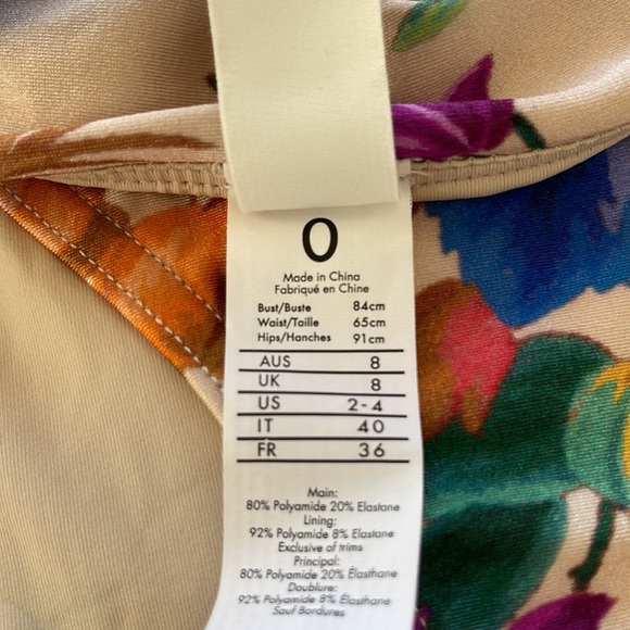 ZIMMERMANN Tropicana High Waisted Belted Floral Luxury Bikini Bottom - Picture 5 of 6